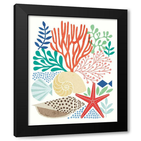 Under Sea Treasures VI Black Modern Wood Framed Art Print with Double Matting by Mullan, Michael