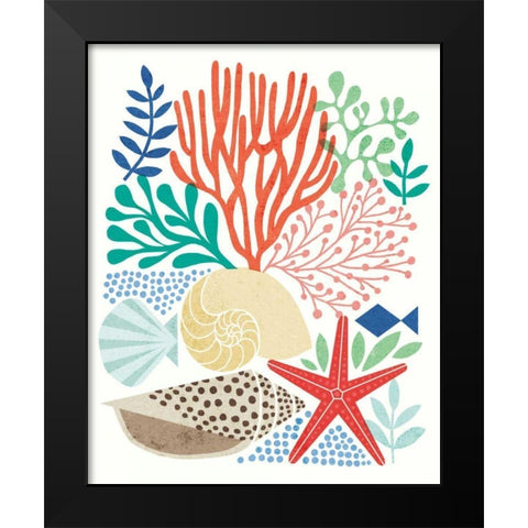 Under Sea Treasures VI Black Modern Wood Framed Art Print by Mullan, Michael