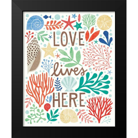 Under Sea Treasures II Black Modern Wood Framed Art Print by Mullan, Michael