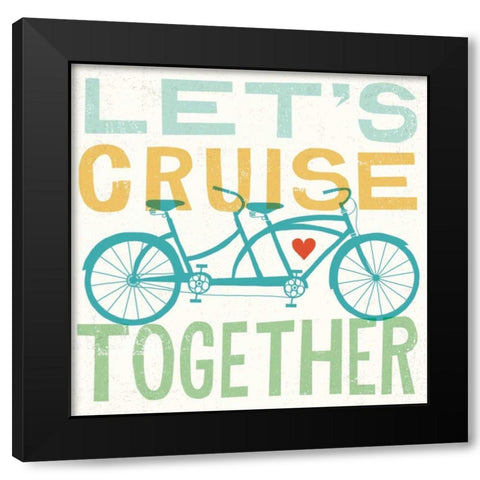 Lets Cruise Together I Black Modern Wood Framed Art Print by Mullan, Michael