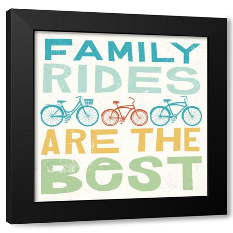 Lets Cruise Family Rides I Black Modern Wood Framed Art Print with Double Matting by Mullan, Michael