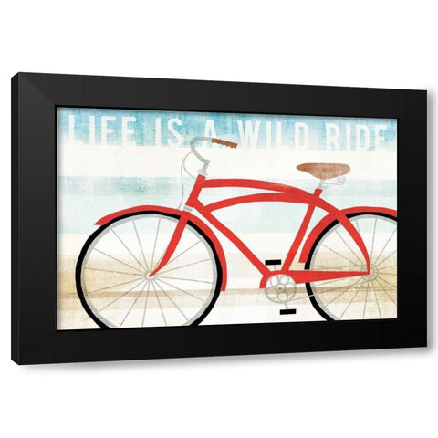 Beach Cruiser His I Black Modern Wood Framed Art Print with Double Matting by Mullan, Michael