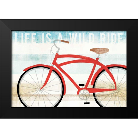 Beach Cruiser His I Black Modern Wood Framed Art Print by Mullan, Michael