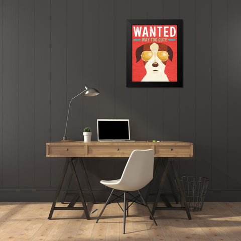 Beach Bums Terrier I Wanted Black Modern Wood Framed Art Print by Mullan, Michael