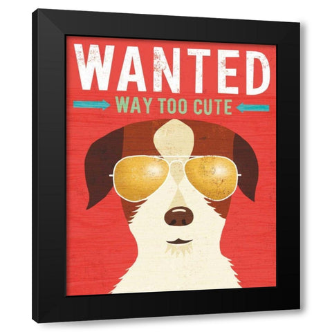 Beach Bums Terrier I Wanted Black Modern Wood Framed Art Print with Double Matting by Mullan, Michael