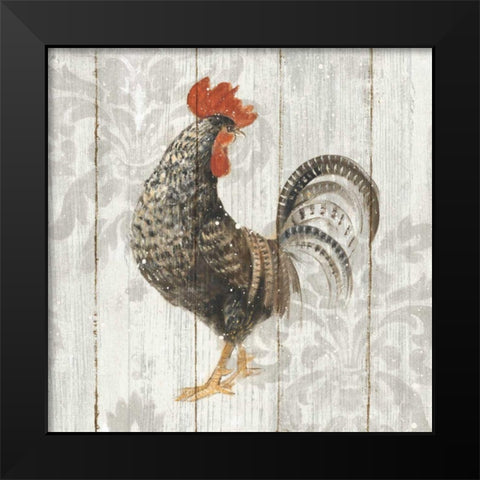 Farm Friend II on Barn Board Black Modern Wood Framed Art Print by Hristova, Albena