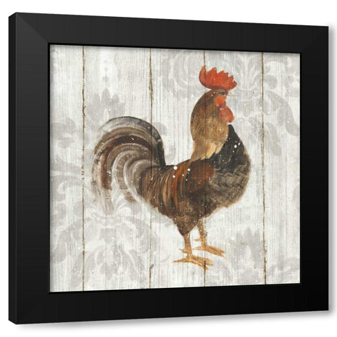 Farm Friend III on Barn Board Black Modern Wood Framed Art Print with Double Matting by Hristova, Albena