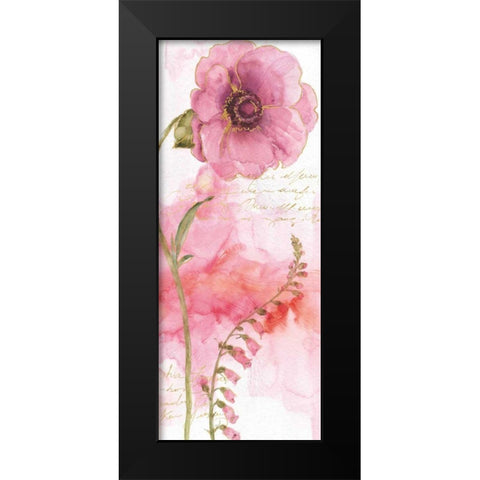 Rainbow Seeds Absract Floral II Black Modern Wood Framed Art Print by Audit, Lisa