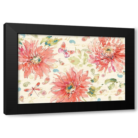 Happy Gypsy I Black Modern Wood Framed Art Print by Pela