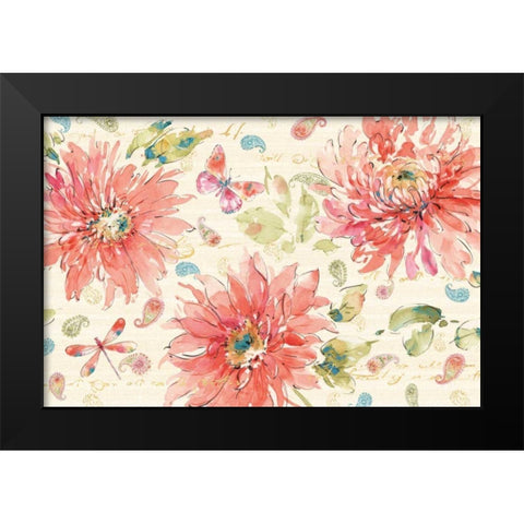 Happy Gypsy I Black Modern Wood Framed Art Print by Pela