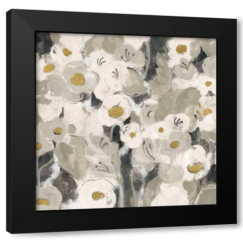Velvety Florals Neutral III Black Modern Wood Framed Art Print by Vassileva, Silvia