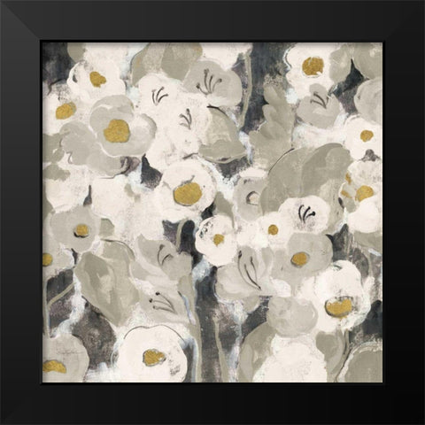 Velvety Florals Neutral III Black Modern Wood Framed Art Print by Vassileva, Silvia