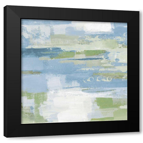 Urban Walkway II Blue and Green Black Modern Wood Framed Art Print by Vassileva, Silvia