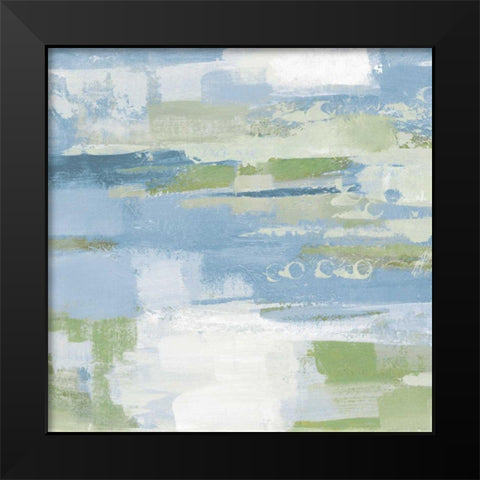 Urban Walkway II Blue and Green Black Modern Wood Framed Art Print by Vassileva, Silvia