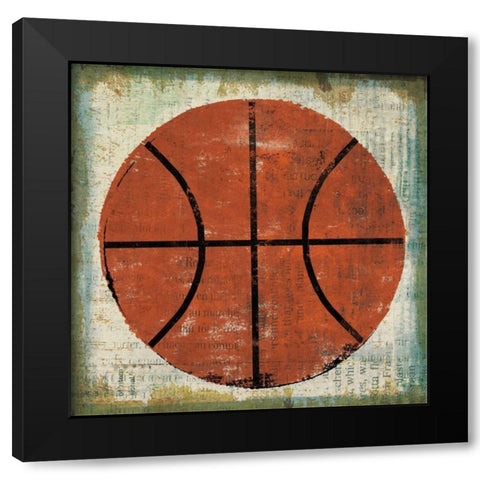 Ball II on Ivory Black Modern Wood Framed Art Print by Mullan, Michael
