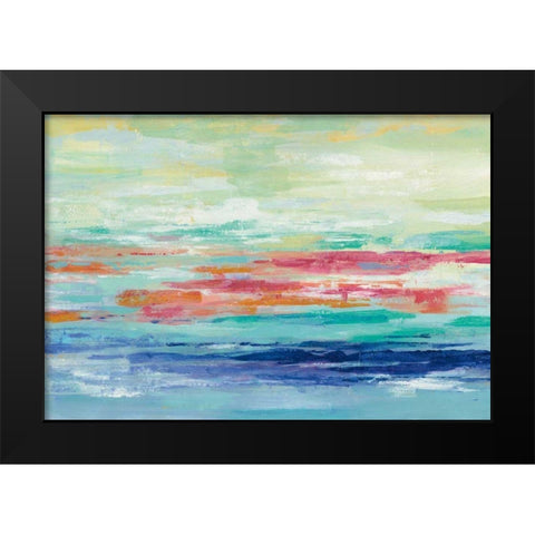 California Surf Black Modern Wood Framed Art Print by Vassileva, Silvia