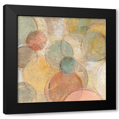 Fresco Bubbles Crop Black Modern Wood Framed Art Print with Double Matting by Vassileva, Silvia