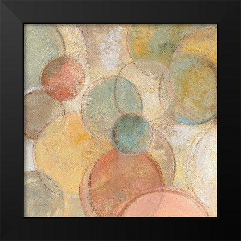 Fresco Bubbles Crop Black Modern Wood Framed Art Print by Vassileva, Silvia