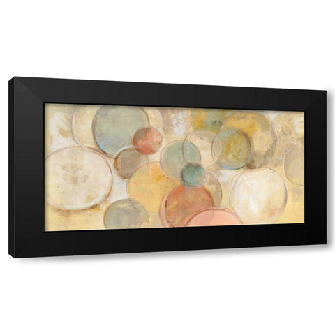 Fresco Bubbles Black Modern Wood Framed Art Print by Vassileva, Silvia