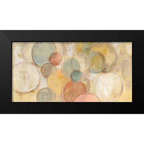 Fresco Bubbles Black Modern Wood Framed Art Print by Vassileva, Silvia