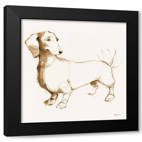 Clio Brown and Orange Black Modern Wood Framed Art Print by Tillmon, Avery
