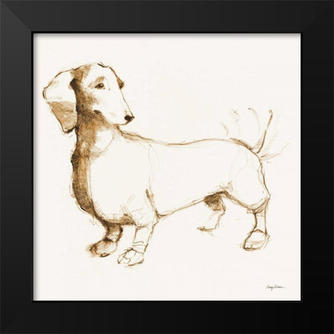 Clio Brown and Orange Black Modern Wood Framed Art Print by Tillmon, Avery