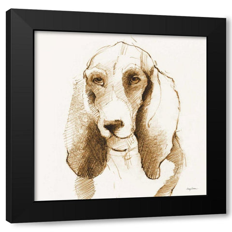 Oberon Brown and Orange Black Modern Wood Framed Art Print by Tillmon, Avery