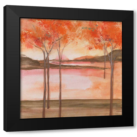 Mountain Meadow I Black Modern Wood Framed Art Print with Double Matting by Paschke, Chris