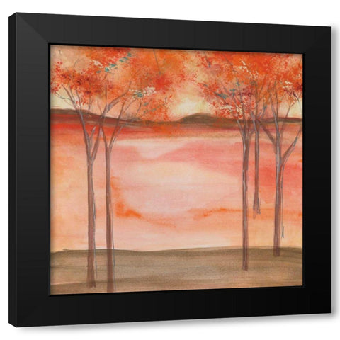 Mountain Meadow II Black Modern Wood Framed Art Print with Double Matting by Paschke, Chris
