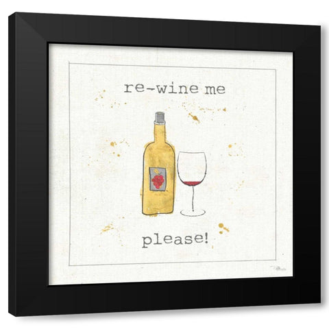 Flavor Notes V Black Modern Wood Framed Art Print by Pela Studio
