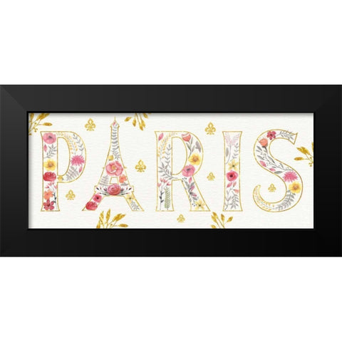 Paris Blooms V Black Modern Wood Framed Art Print by Aiken, Jess