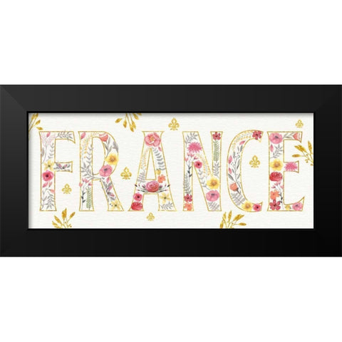 Paris Blooms VI Black Modern Wood Framed Art Print by Aiken, Jess