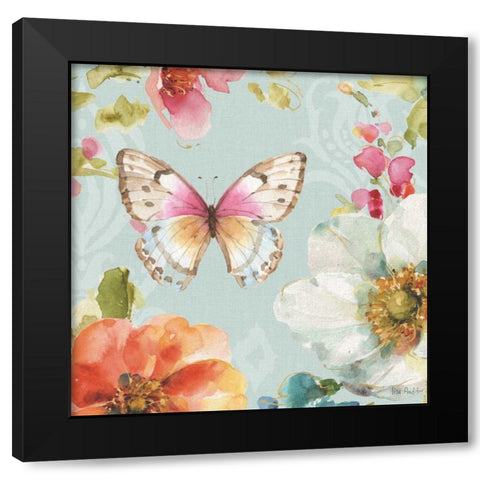 Colorful Breeze V Black Modern Wood Framed Art Print with Double Matting by Audit, Lisa