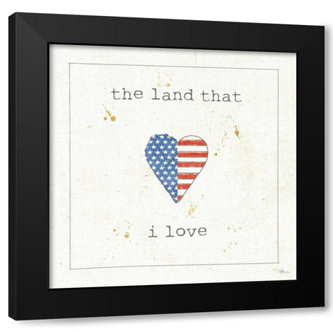 USA Cuties III Black Modern Wood Framed Art Print with Double Matting by Pela Studio