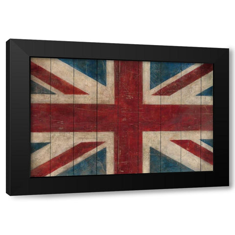 Union Jack Black Modern Wood Framed Art Print with Double Matting by Tillmon, Avery