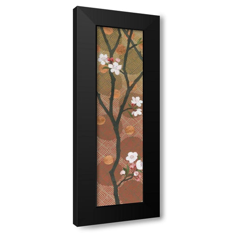 Cherry Blossoms Panel I Crop Black Modern Wood Framed Art Print with Double Matting by Lovell, Kathrine