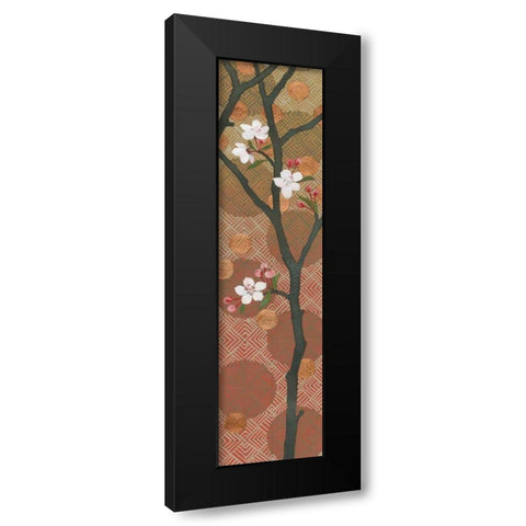 Cherry Blossoms Panel II Crop Black Modern Wood Framed Art Print with Double Matting by Lovell, Kathrine