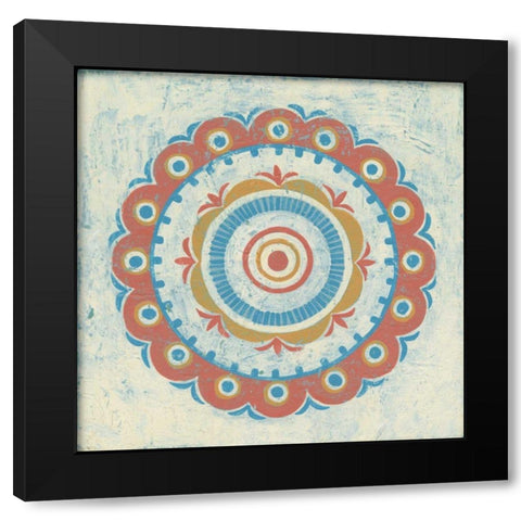 Lakai Circle II Black Modern Wood Framed Art Print with Double Matting by Lovell, Kathrine