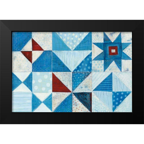 Modern Americana X Black Modern Wood Framed Art Print by Averinos, Melissa