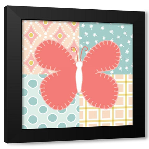 Baby Quilt III Black Modern Wood Framed Art Print with Double Matting by Grove, Beth