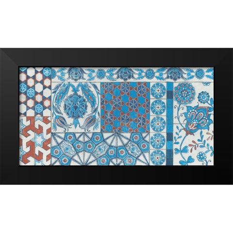 Turkish Tiles Black Modern Wood Framed Art Print by Lovell, Kathrine