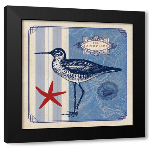 Sea Bird II Black Modern Wood Framed Art Print with Double Matting by Studio Mousseau