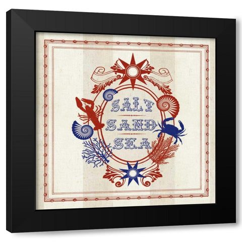 Nautical Wisdom I Black Modern Wood Framed Art Print by Studio Mousseau