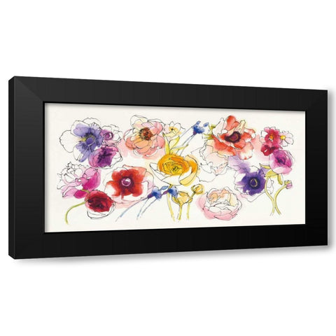 Rainbow Ruffles Black Modern Wood Framed Art Print with Double Matting by Novak, Shirley