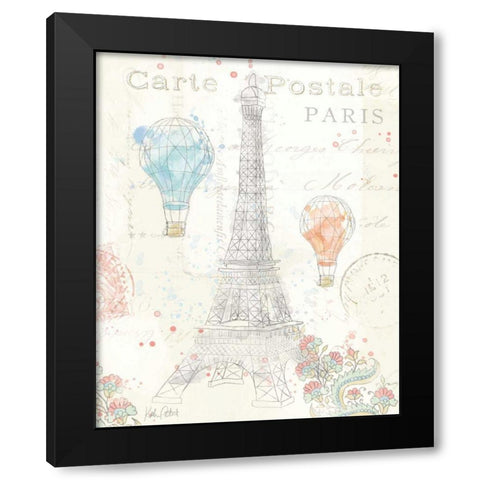 Lighthearted in Paris III Black Modern Wood Framed Art Print with Double Matting by Pertiet, Katie