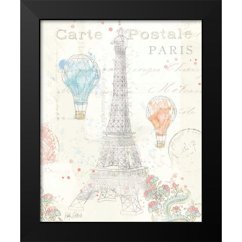 Lighthearted in Paris III Black Modern Wood Framed Art Print by Pertiet, Katie