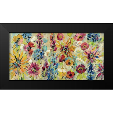 May Garden Black Modern Wood Framed Art Print by Vassileva, Silvia
