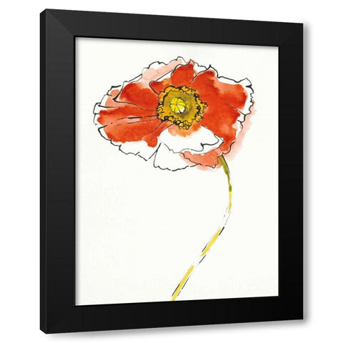 Red Icelands I on White Black Modern Wood Framed Art Print with Double Matting by Novak, Shirley