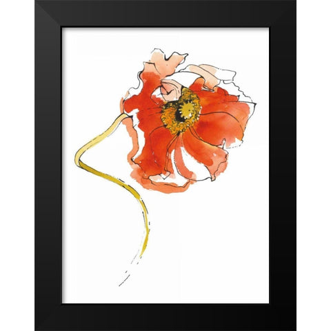 Red Icelands II on White Black Modern Wood Framed Art Print by Novak, Shirley