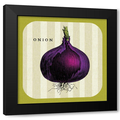 Linen Vegetable III Black Modern Wood Framed Art Print by Mousseau Studio
